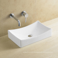 Ceramic Top Square Wash Basin Without Faucet Hole